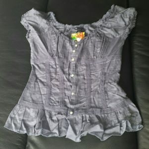 Cute top blue size small